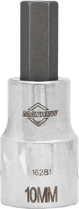 Mayhew Tools 16020 Metric Hex Socket Bit Set, Chrome Plated, 5-Piece Polished Chrome