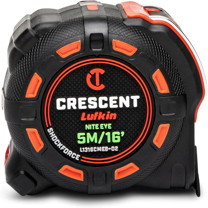 Crescent Lufkin 5 Meter / 16 Ft. SHOCKFORCE NITE EYE Tape Measure - L1316CMEB-02