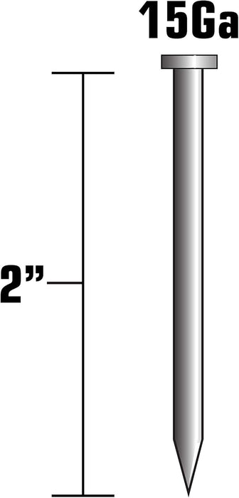 Metabo HPT Finish Nails | 2" x 15 Gauge | Galvanized | 1000 Count | 24204SHPT