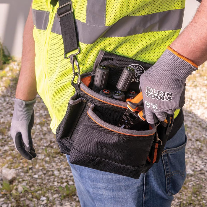 Klein Tools 60585 Knit Dipped Gloves, Cut Level A2, Touchscreen, Large, 2-Pair