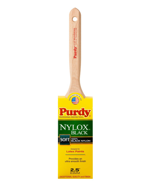 Purdy 144316125 Nylox Black Series Nylo-Peacock Flat Trim Paint Brush, 2-1/2 inch