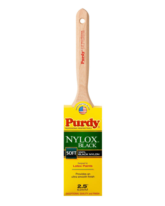 Purdy 144316125 Nylox Black Series Nylo-Peacock Flat Trim Paint Brush, 2-1/2 inch