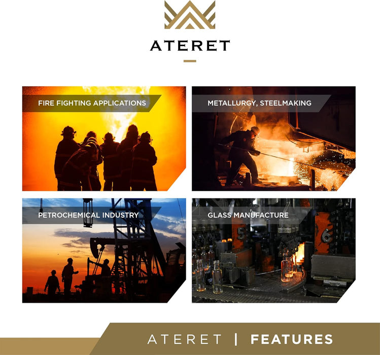 ATERET I Flame Resistant FR Coverall, Lightweight 7 oz, 100% cotton, FR treated I (Large, Navy Blue)