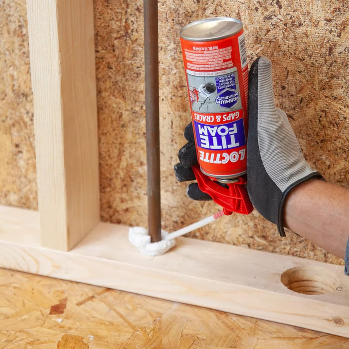 Loctite Tite Foam Gaps & Cracks Spray Foam Sealant, 12 fl oz Can, Polyurethane Expands for Insulation (Pack of 12)