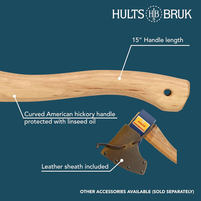 Hults Bruk 840021 Agdor Hand Hatchet 15-1.25 lb Head, 15" Handle