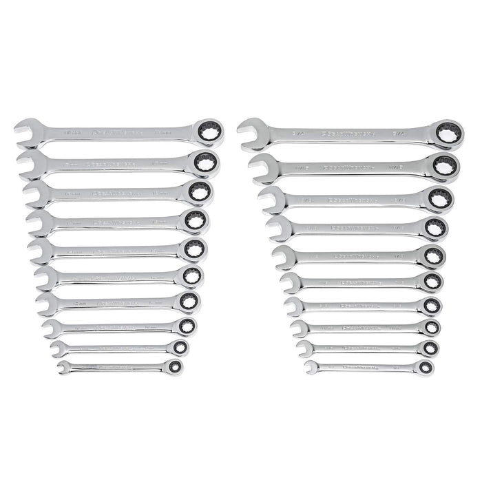 GEARWRENCH 35720 20 Piece Ratcheting Wrench Set, SAE & Metric