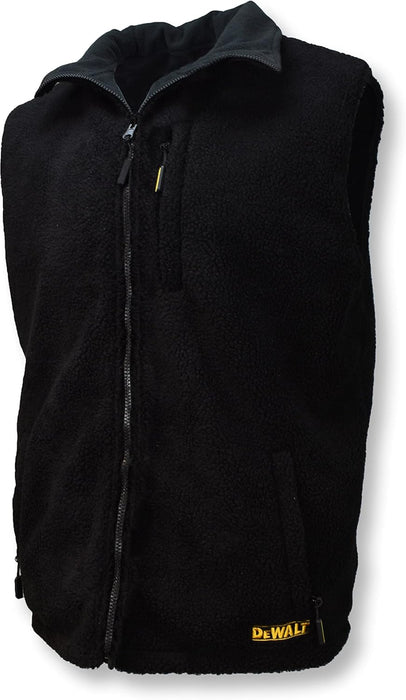 DEWALT Unisex Reversible Heated Fleece Vest Kit, Black, XL - DCHV086BD1