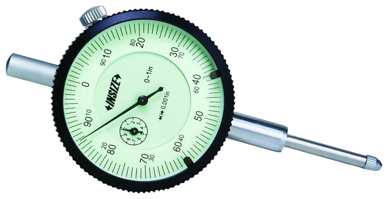 INSIZE 2307-1RF Dial Indicator, 0-1", Graduation 0.001"