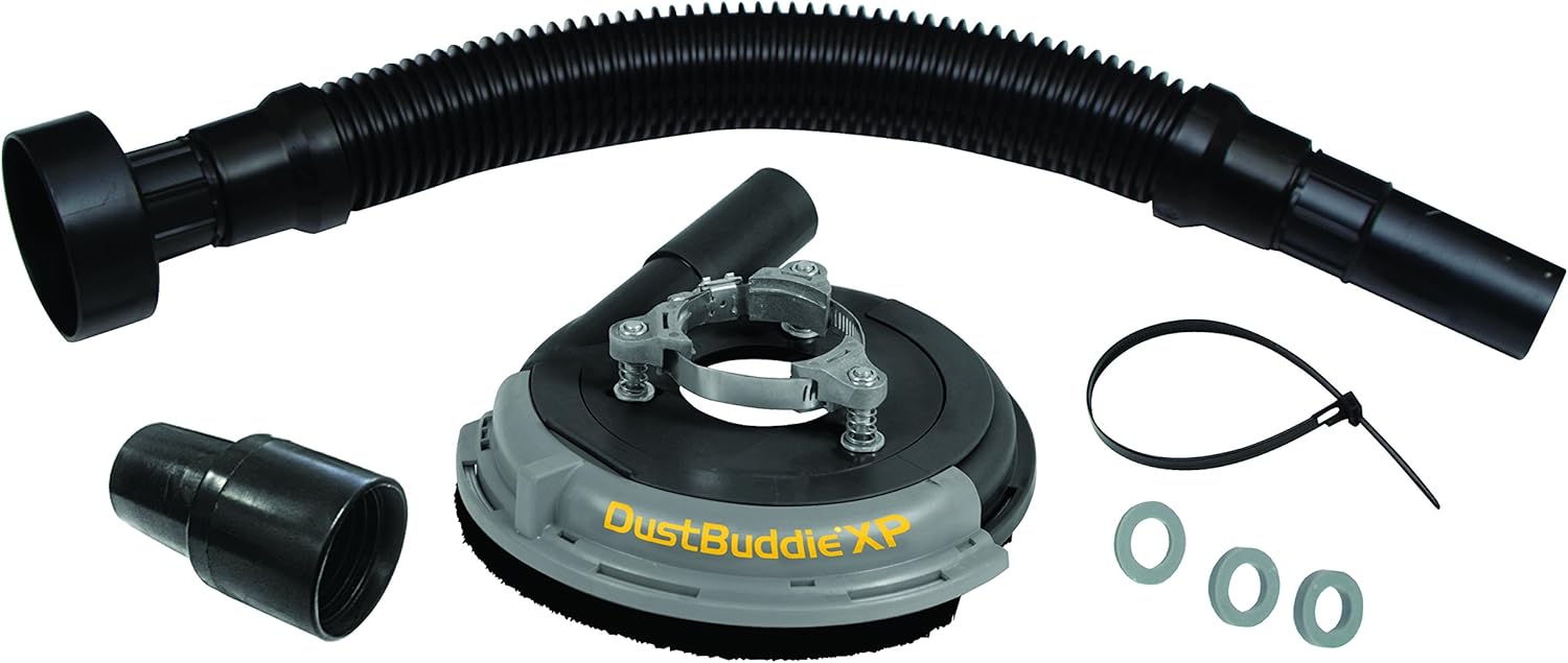 Dustless Technologies D5850 Dust Buddie XP Universal Dust Control Attachment for Grinders, 7", Black/Gray