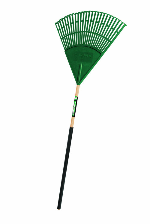 Truper 30463 Tru Tough Plastic Leaf Rake, 24-Inch Head, 36-Inch Comfort Grip, 48-Inch