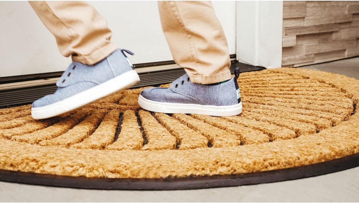 Notrax | C04S2439CR | Notrax, Crescent, Rubber-Backed Natural Coir Doormat, Entry Mat for Indoor or Outdoor Use, 24"x39", C04 (C04S2439CR)