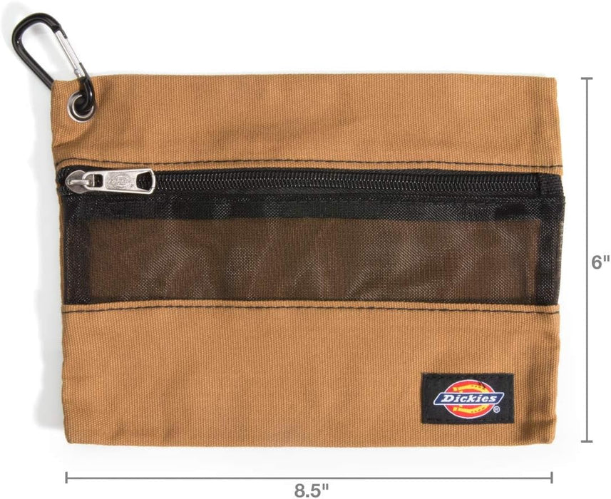 Dickies 57018 Set of 3 Small Canvas Utility Pouches, Zippered, for Organizing Small Tools and Fasteners