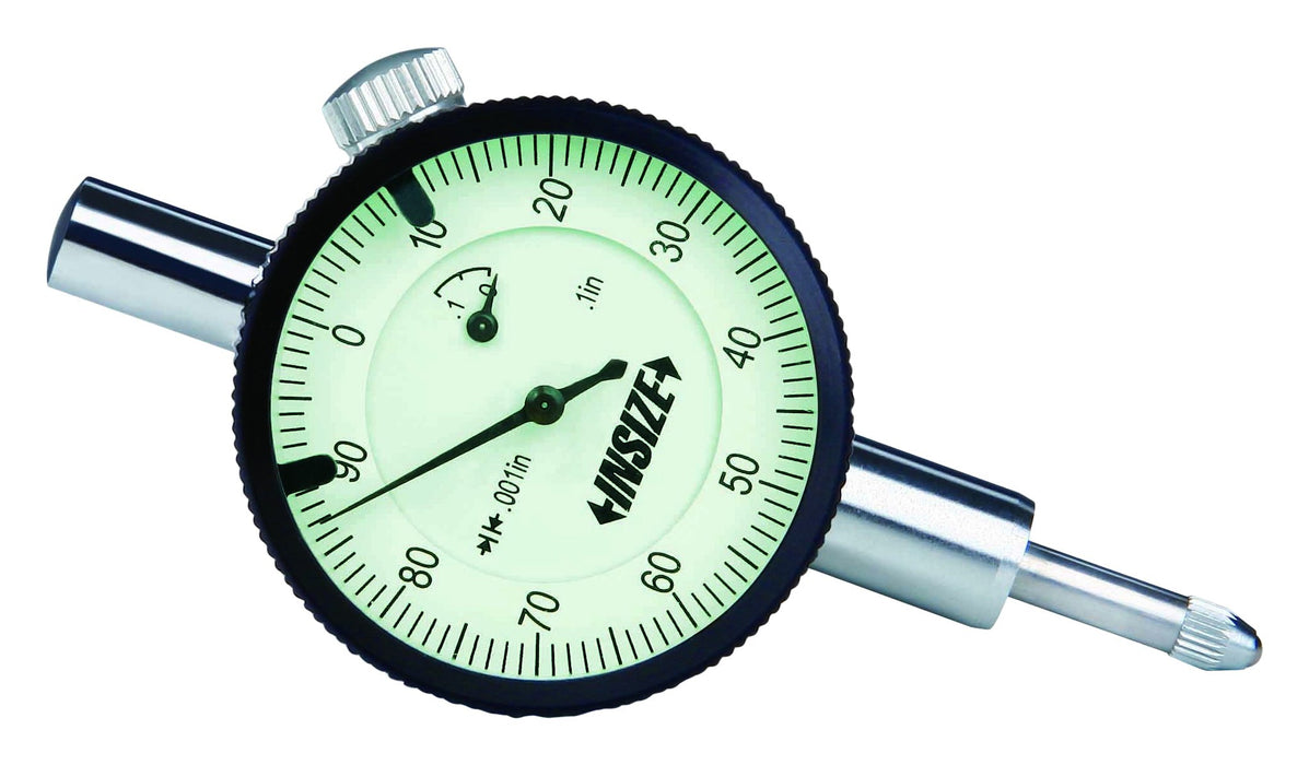 INSIZE 2304-025 Compact Dial Indicator, 0.25", Graduation 0.001"