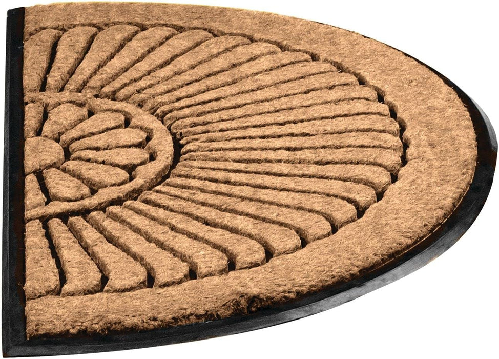 Notrax | C04S2439CR | Notrax, Crescent, Rubber-Backed Natural Coir Doormat, Entry Mat for Indoor or Outdoor Use, 24"x39", C04 (C04S2439CR)