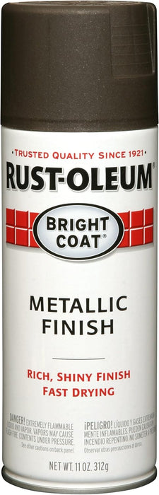 Rust-Oleum 7713830 Stops Rust Bright Coat Metallic Spray Paint, 11 Oz, Dark Bronze (Pack of 1)