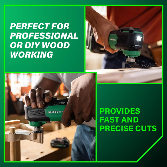 Metabo HPT 18V MultiVolt Cordless Oscillating Multi-Tool, Low Vibration Design, Universal Tool Design, 6 Speed Settings, User Vibration Protection, Starlock, Tool Body Only, CV18DAQ4