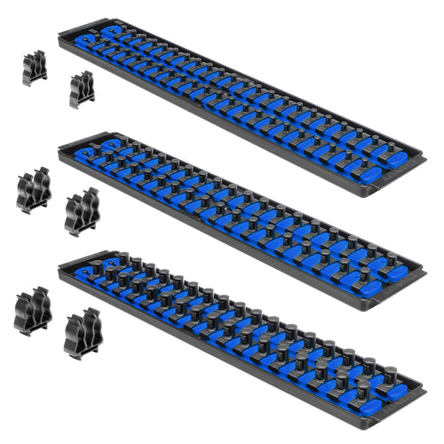 ERNST Socket Boss Combo 3-Pack, Socket Rail Organizers, Blue (8511A) - Made in the USA