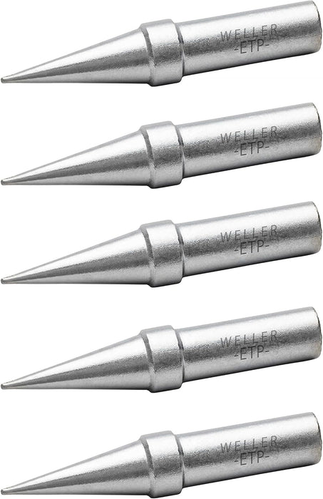 Weller Genuine Weller WE1010 Soldering Tip Set (ETP-5), Conical, 0.031" / 0.8 mm, 5 PCS 0.031-Inches Conical
