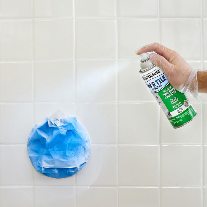 Rust-Oleum 280882 Tub & Tile Spray Paint, 12 oz, Gloss White (Pack of 1)