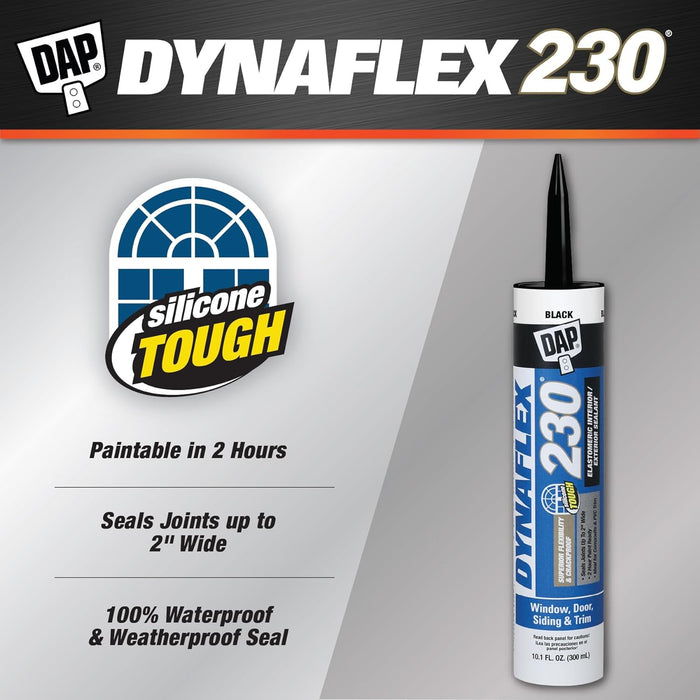 DAP 7079818280 DYNAFLEX 230 Black Raw Building Material, 10.1 oz