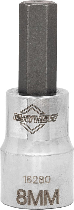 Mayhew Tools 16019 Metric Hex Socket Bit Set, 8-Piece, Polished Chrome