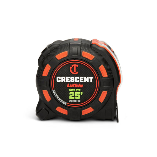 Crescent Lufkin L1325B-02 25 Ft. SHOCKFORCE NITE EYE Tape Measure, SAE 25'
