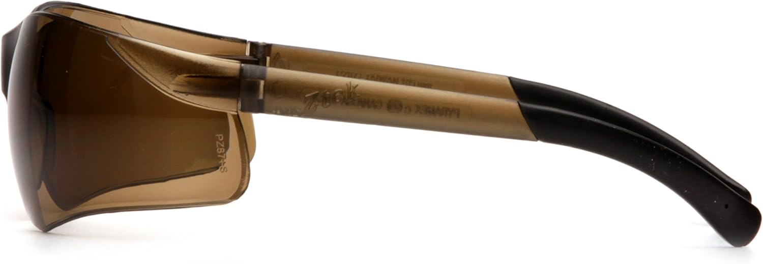 Pyramex S2515S Ztek Safety Glasses Coffee Lens Coffee Frame ANSI Z87+