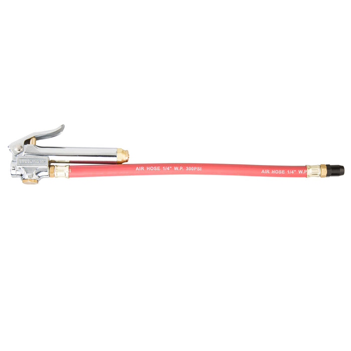 Steelman 75051 Straight Chuck Tire Inflator with Built-In Gauge and 12-Inch Hose