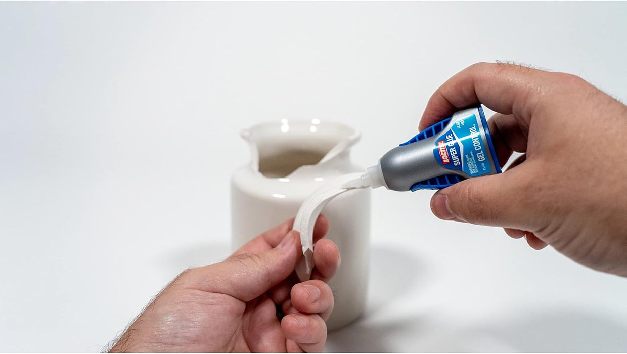 Loctite Super Glue Gel Control, Clear, 0.14 fl oz Bottle, Superglue for Plastic, Wood, Metal, Crafts & Repair, Cyanoacrylate Adhesive Instant Glue, Quick Dry (Pack of 6)