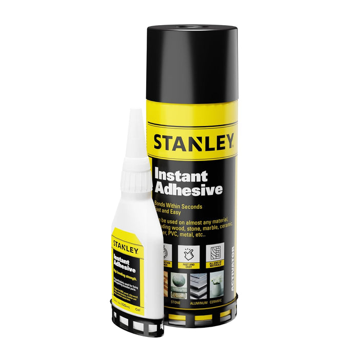 STANLEY Cyanoacrylate Super Glue (1.75oz) with Activator (6.75oz) Bundle