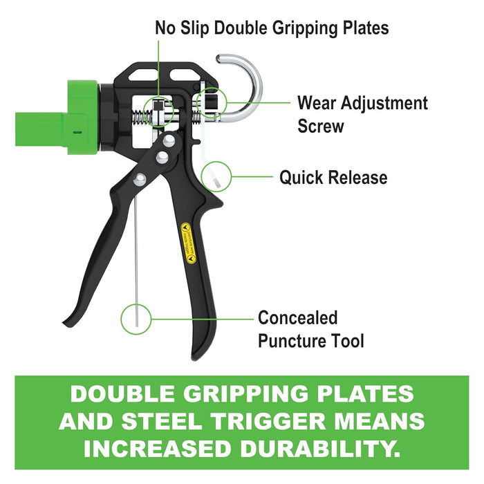 Albion Engineering Company (B12) B-Line Manual Cartridge Caulking Gun, 1/10 Gallon (10 oz), 12:1 Drive