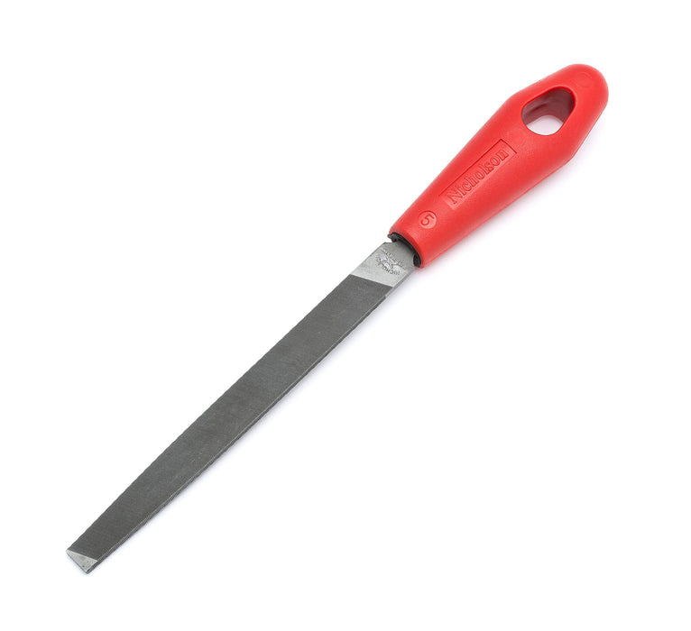 Crescent Nicholson 21687NN 6" Mill Single Cut Bastard File with Red Handle