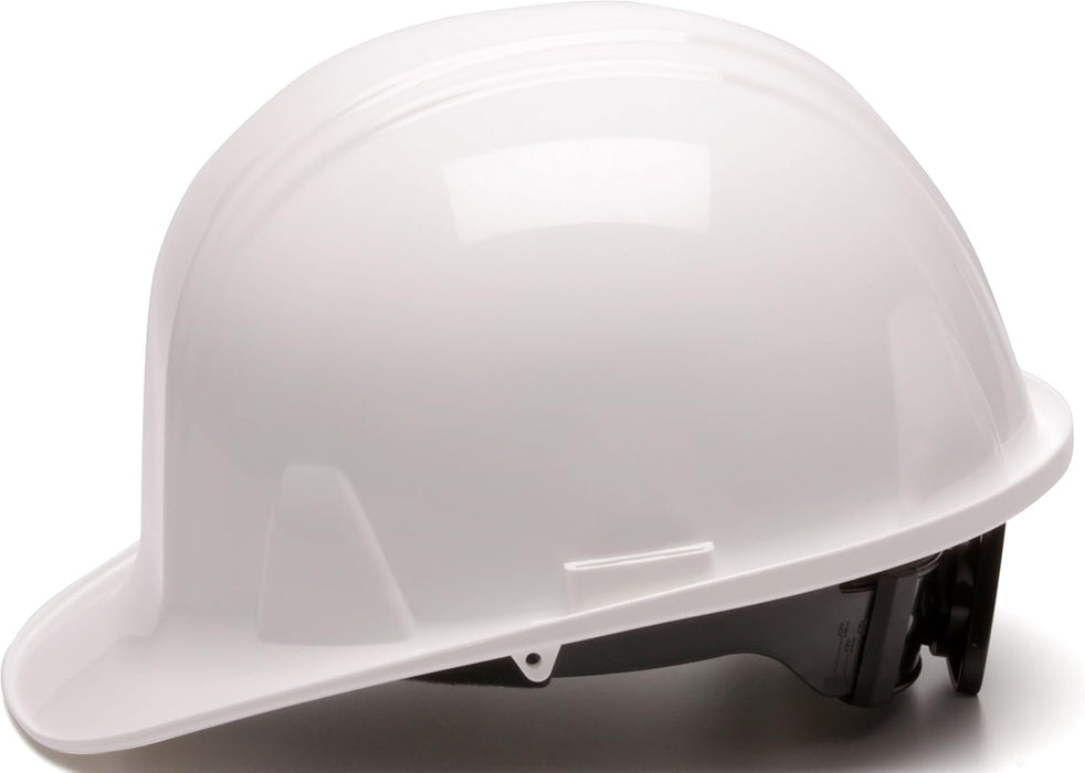 Pyramex HP16110 SL Series Cap Style Hard Hat 6 Point Ratchet Suspension White