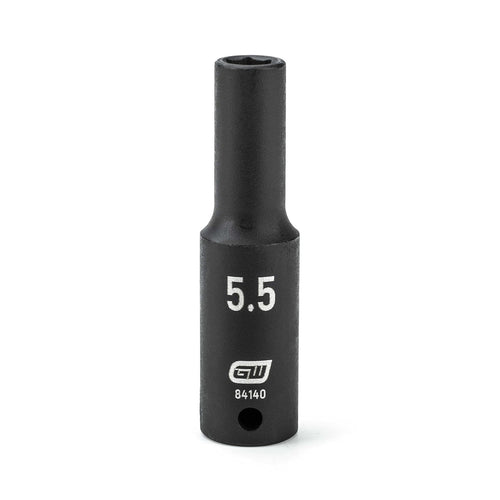 GEARWRENCH 1/4" Drive 6 Point Deep Impact Metric Socket 5.5mm - 84140