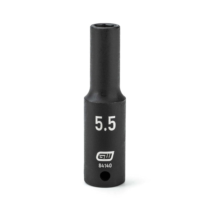 GEARWRENCH 1/4" Drive 6 Point Deep Impact Metric Socket 5.5mm - 84140