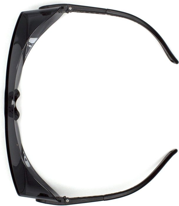 Pyramex S7510SJ OTS XL Safety Eyewear Black Temples Clear Lens Black Temples/Clear Lens, X-Large