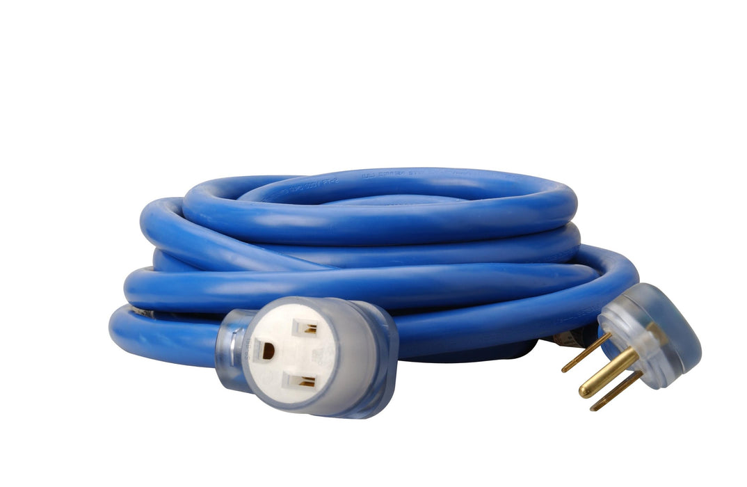 Southwire Extra Heavy Duty Extension Cord, 25Ft, 8 Gauge, 40 AMP, 250 Volt, Welding Cord, STW, Blue - 19178806