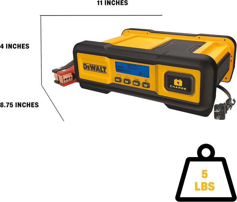 DEWALT DXAEC100 Professional 30-Amp Battery Charger and 3-Amp Maintainer with 100-Amp Engine Start