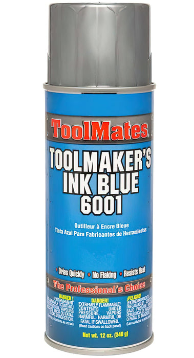 Crown 6001 Toolmaker's Ink - 12 oz Aerosol, Blue (Pack of 1)