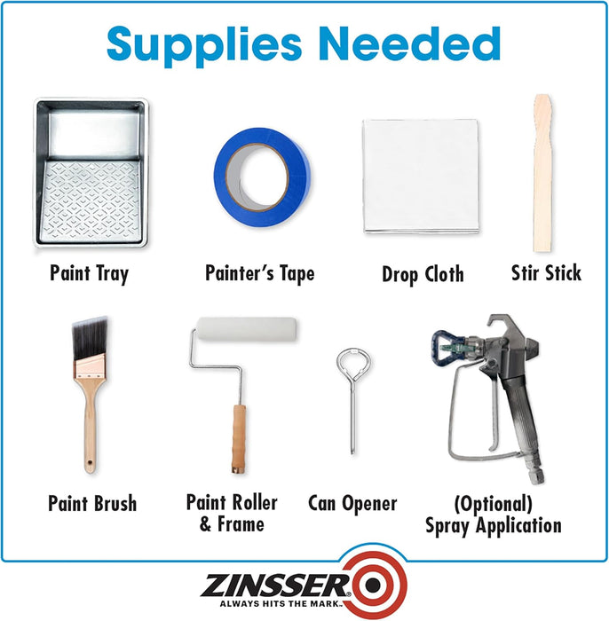 Zinsser 2000 Bulls Eye 1-2-3 Water-Base Primer, 5 Gallon, White, 640 Fl Oz