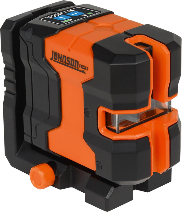 Johnson Level & Tool JLN300-GNCL Laser Level, Self-Leveling Cross-Line Laser with GreenBrite Technology, Magnetic Base, Hard-Shell Carry Case, Lithium Ion Battery
