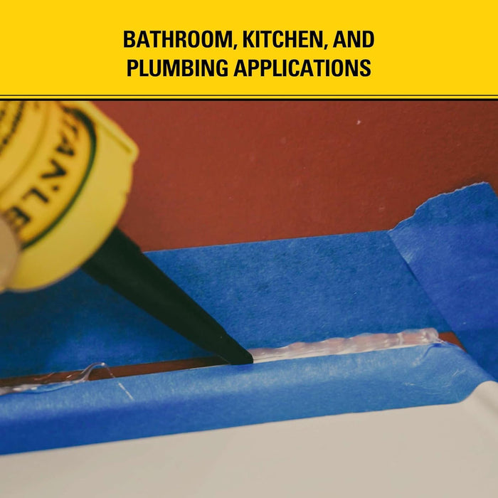 Stanley S421 All-Purpose RTV Silicone Sealant, 100% Waterproof Gray Caulk, Industrial-Grade Silicone for Kitchen, Bathroom, Shower, Window, Door, Indoor & Outdoor Use, 10.1 fl.oz. (Pack of 2)