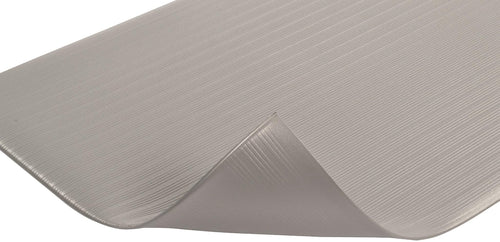 Notrax 410 Airug 3' x 60' x 3/8" Anti Fatigue Mat, Enhanced Slip Resistance with Beveled Edges and Ribbed Surface, Ideal for Industrial and Commercial Workplaces, Gray, 410R0336GY Ribbed Surface 3' x 60' x 3/8" Grey