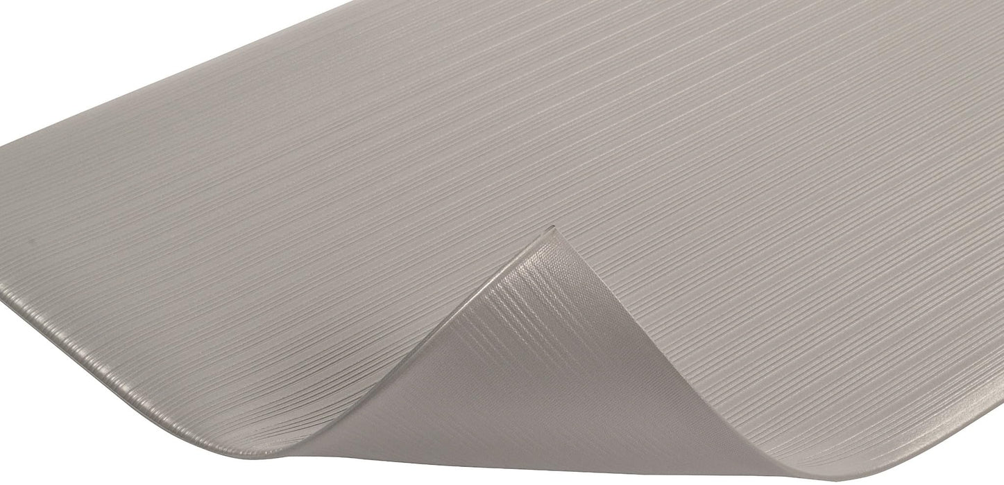 Notrax 410 Airug 3' x 5' x 5/8" Anti Fatigue Mat, Enhanced Slip Resistance with Beveled Edges and Ribbed Surface, Ideal for Industrial and Commercial Workplaces, Gray, 410S0535GY Ribbed Surface 3' x 5' x 5/8" Grey