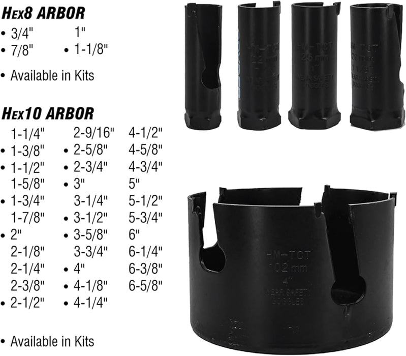 Spyder 600025 2-1/4-in Tungsten Carbide Tipped (TCT) Non-Arbored Hole Saw