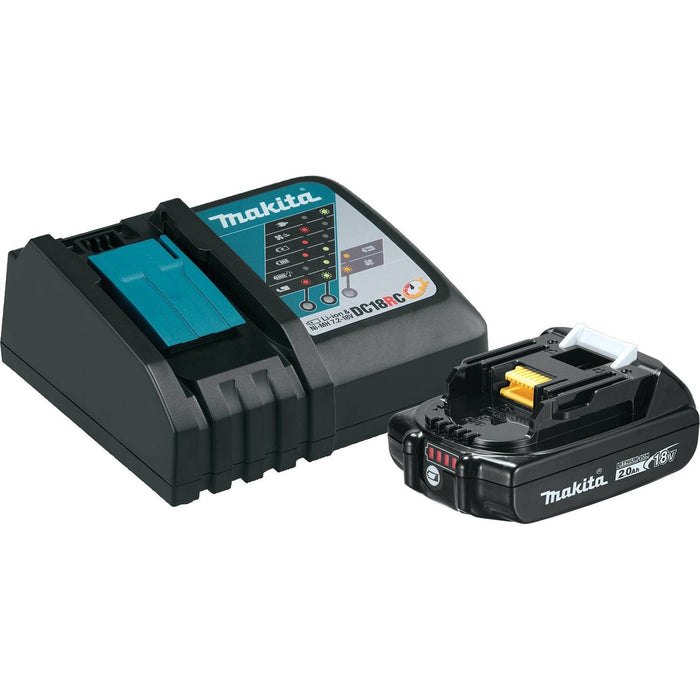 Makita BL1820BDC1 18V LXT Lithium‑Ion Compact Battery and Rapid Charger Starter Pack (2.0Ah)