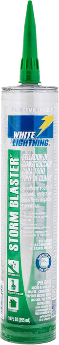 White Lightning W41401010 Storm Blaster Exterior Specialty Clear Paintable Latex Caulk, 10-oz