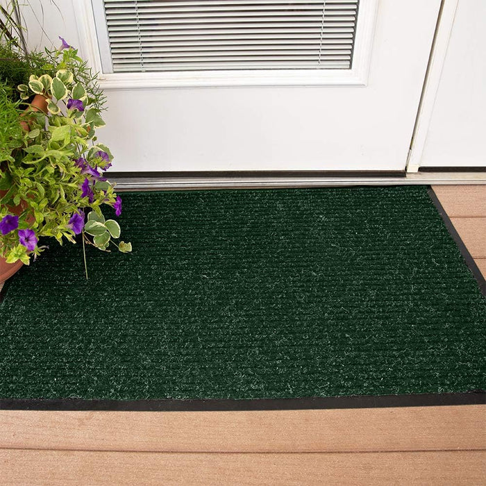 Notrax 109 Brush Step Carpeted Indoor/Outdoor Entrance Mat for Home or Office, 4' X 8', Absorbent Slip Resistant Heavy Duty Entry Mat, Hunter Green, 109S0048GN 4' x 8' (Rectangular)