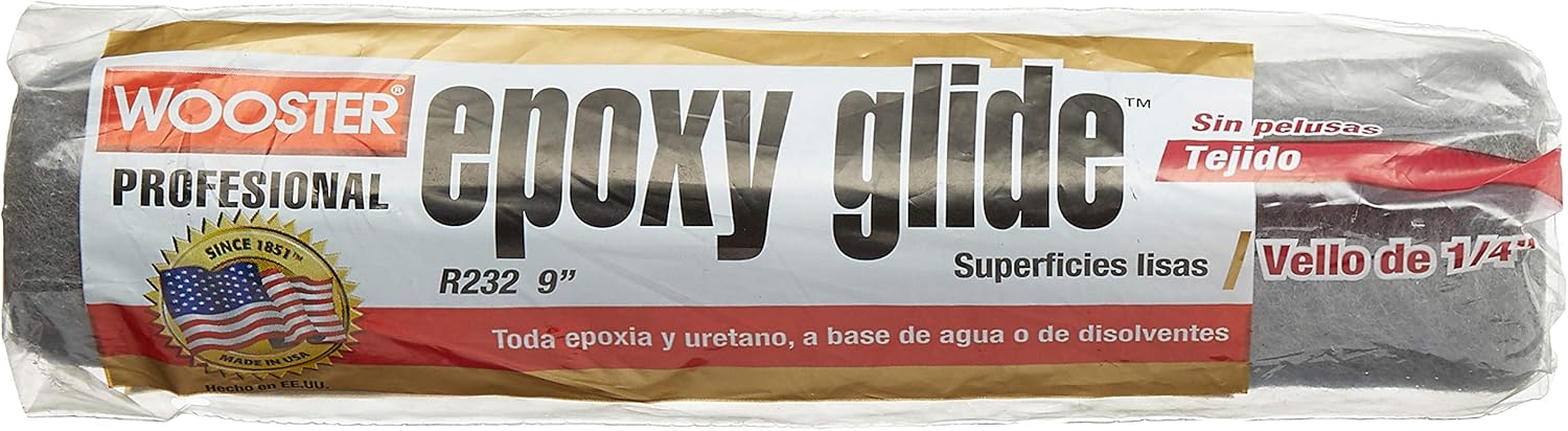 Wooster Brush R232-9 Epoxy Glide Roller Cover, 1/4-Inch Nap, 9-Inch