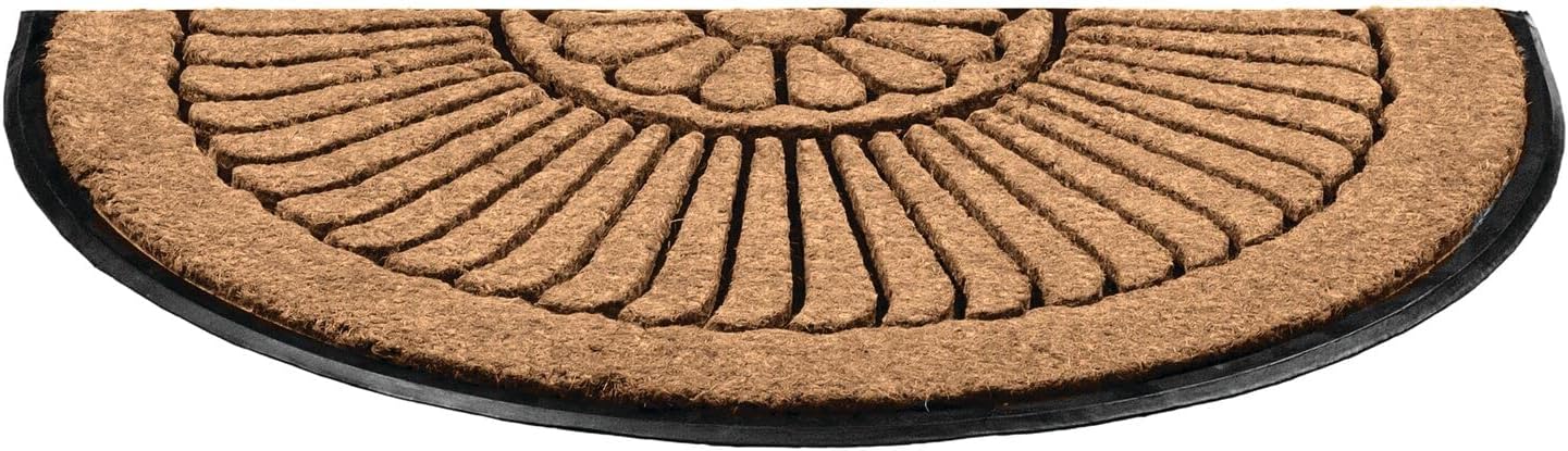Notrax | C04S2439CR | Notrax, Crescent, Rubber-Backed Natural Coir Doormat, Entry Mat for Indoor or Outdoor Use, 24"x39", C04 (C04S2439CR)